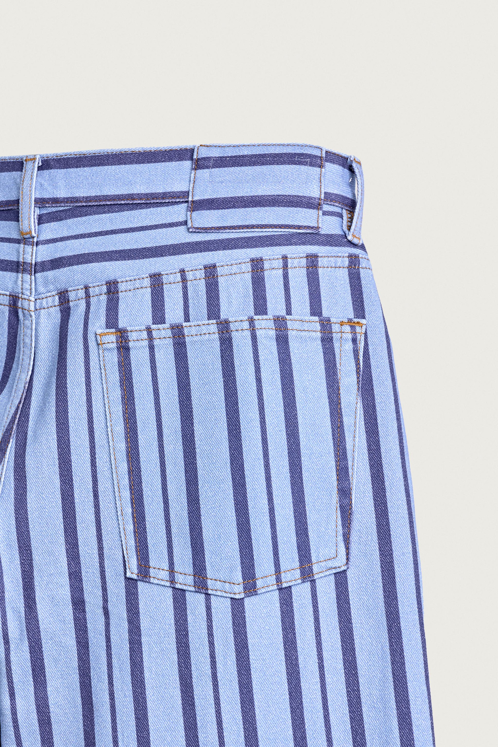 STRIPED STRAIGHT FIT PANTS