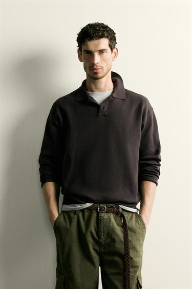 SOFT KNIT POLO SHIRT - Brown by Zara