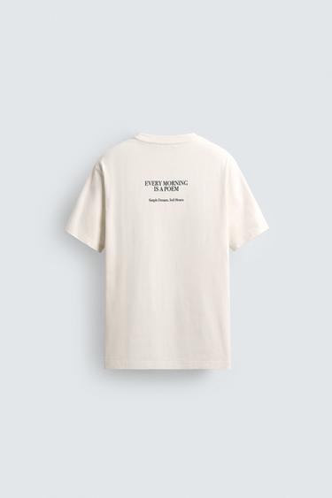T-SHIRT À INSCRIPTION IMPRIMÉE - Écru de Zara - Image 8