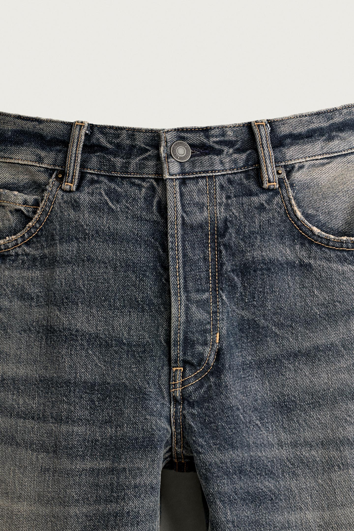 Мужские джинсы Zara Regular Fit, цвет: Синий / Серый — фото 9