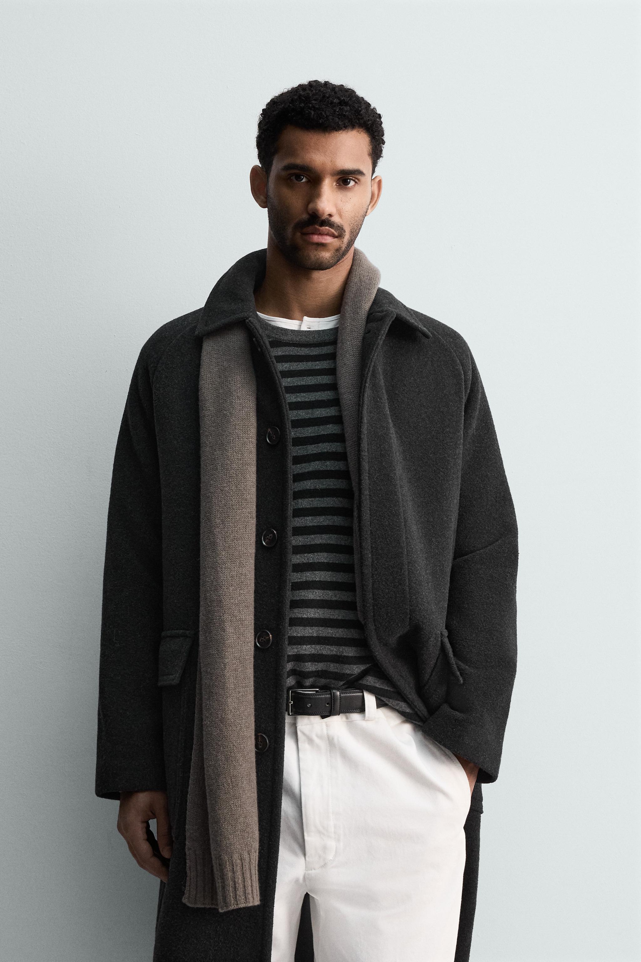 ウールコート ポケット - チャコールグレー | ZARA Japan / 日本