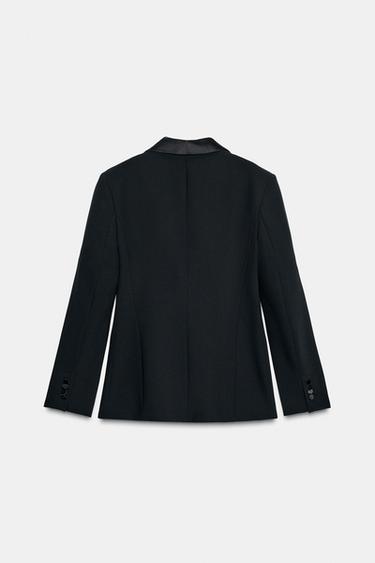 TAILORED TUXEDO BLAZER - Black by Zara - Image 6