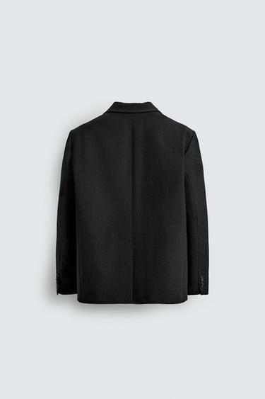 VESTE CROISÉE DE COSTUME 100% LAINE - Noir de Zara - Image 6