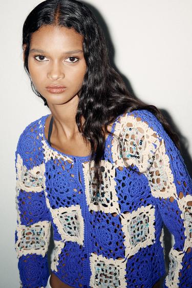 VESTE CROCHET SEQUINS - Multicolore de Zara - Image 2