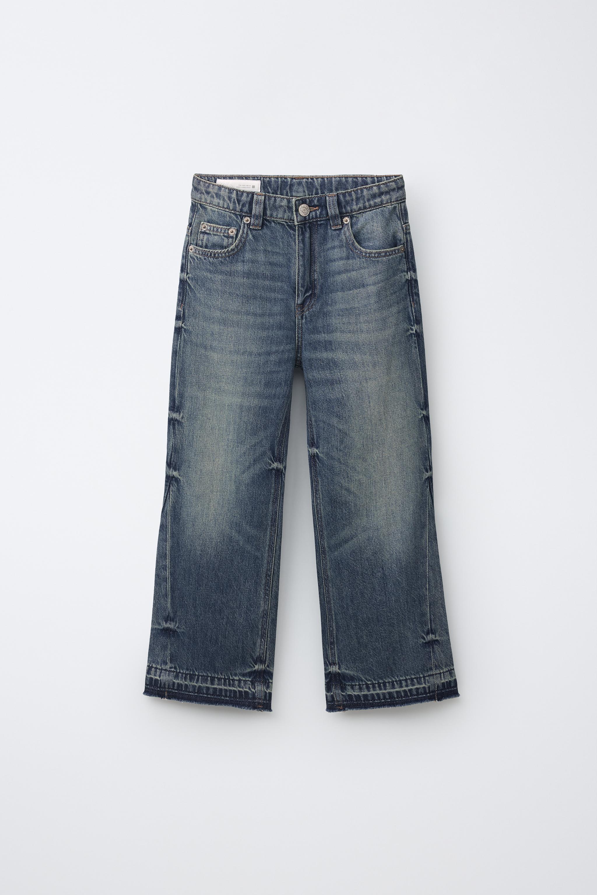 FLARE FIT FRAYED JEANS