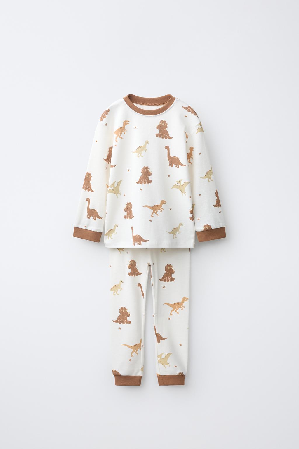 1.5-6 YEARS/ DINOSAUR PRINT PYJAMAS