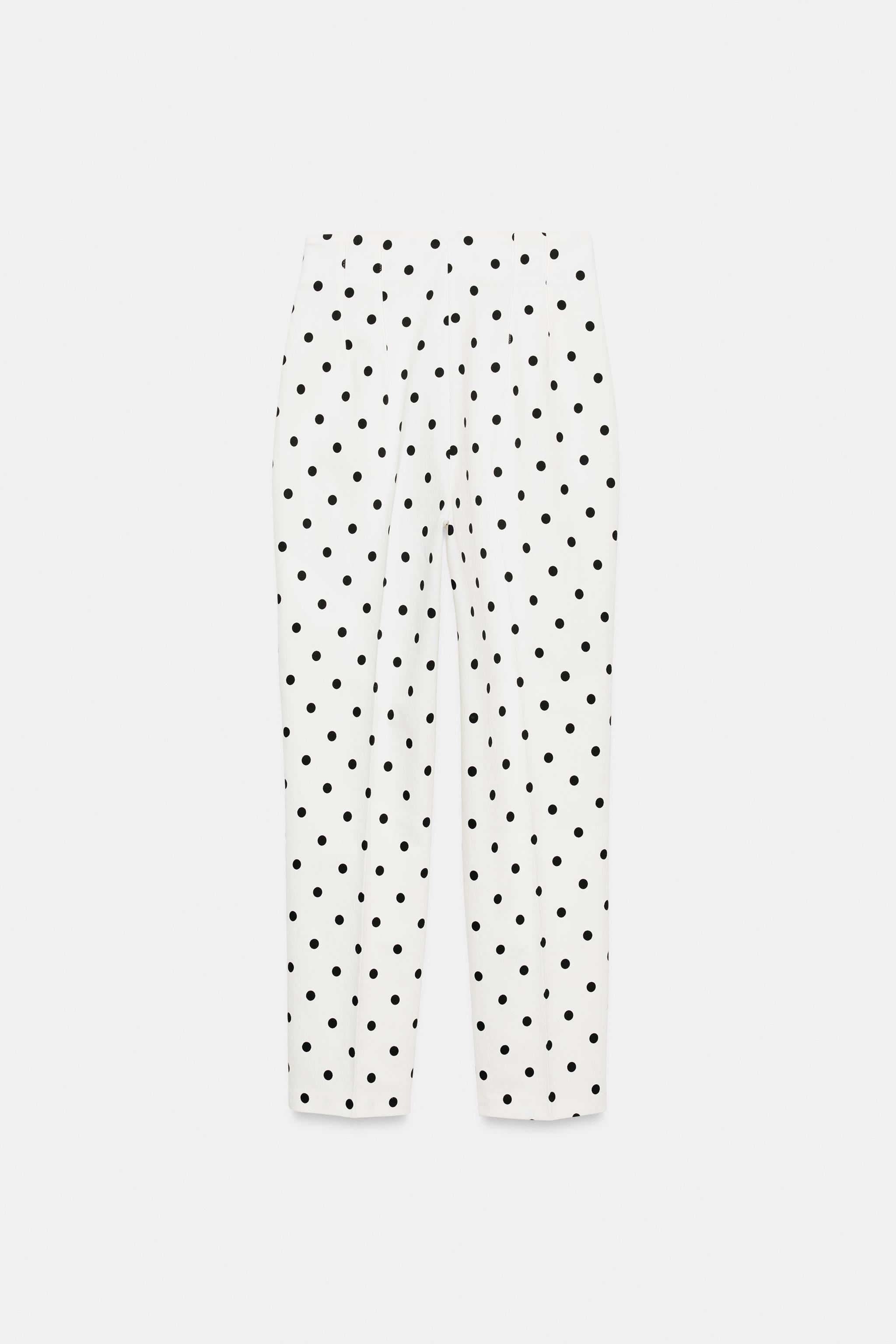 PANTALON TAILLE HAUTE À POIS