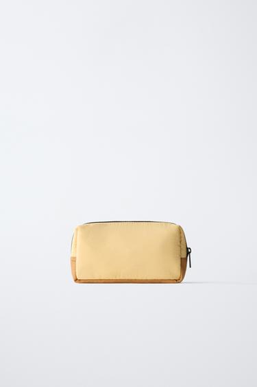 TOILETRY BAG WITH PATCHES - Sand Brown by Zara - Image 4