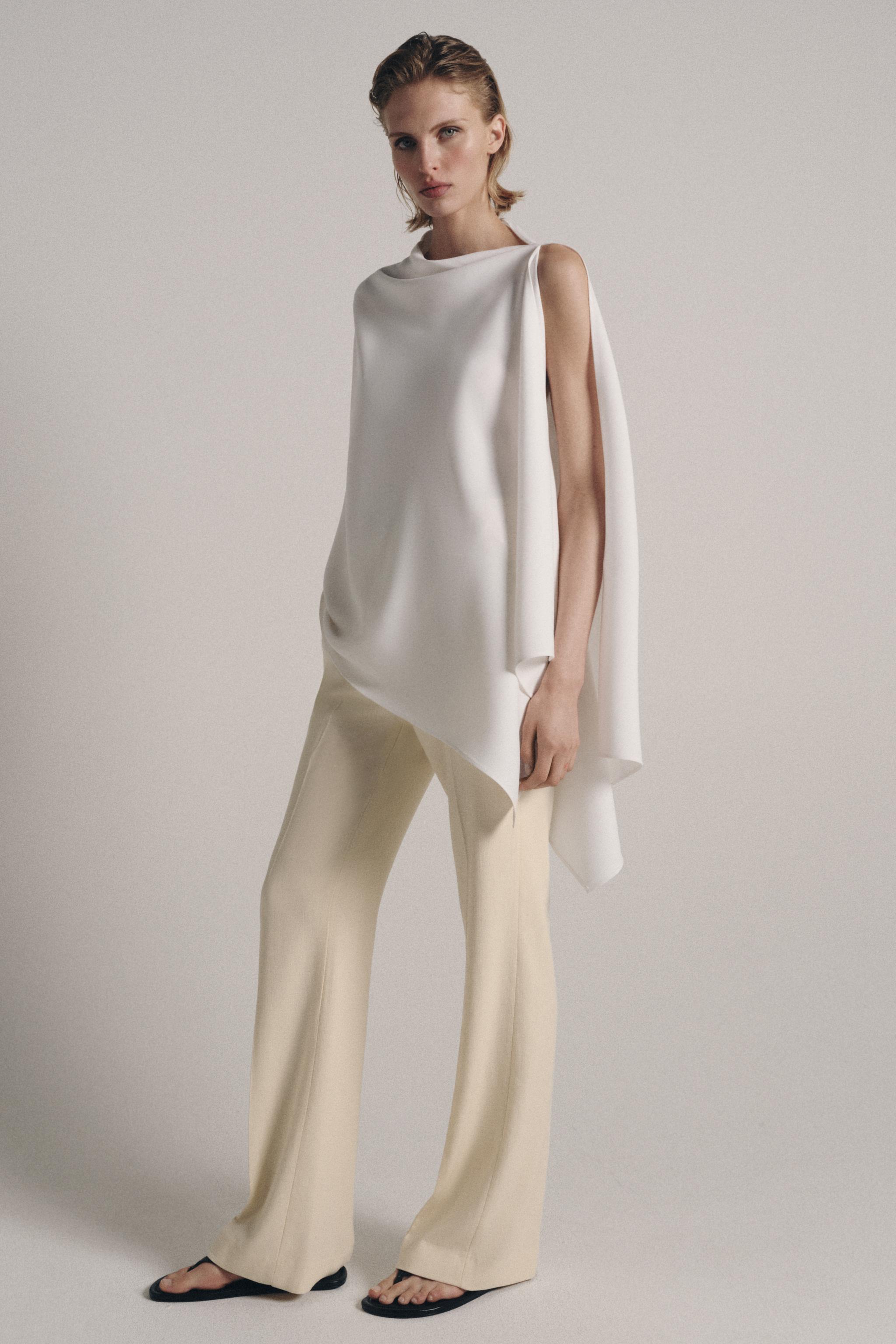 ZW COLLECTION LOW-RISE FLARE PANTS