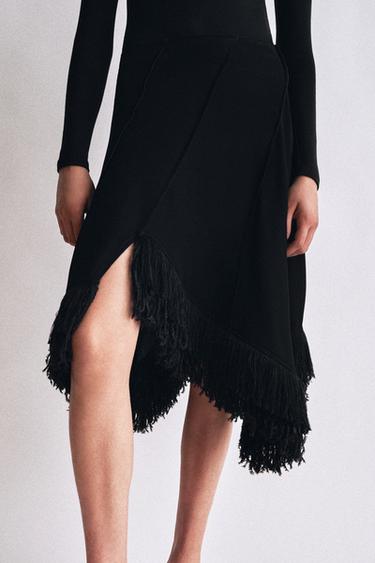 ASYMMETRISCHER ROCK MIT FRIANSEN - THE ITEM - Schwarz von Zara