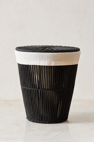 BIN WITH FABRIC LINING - أسود الخاص بـ Zara