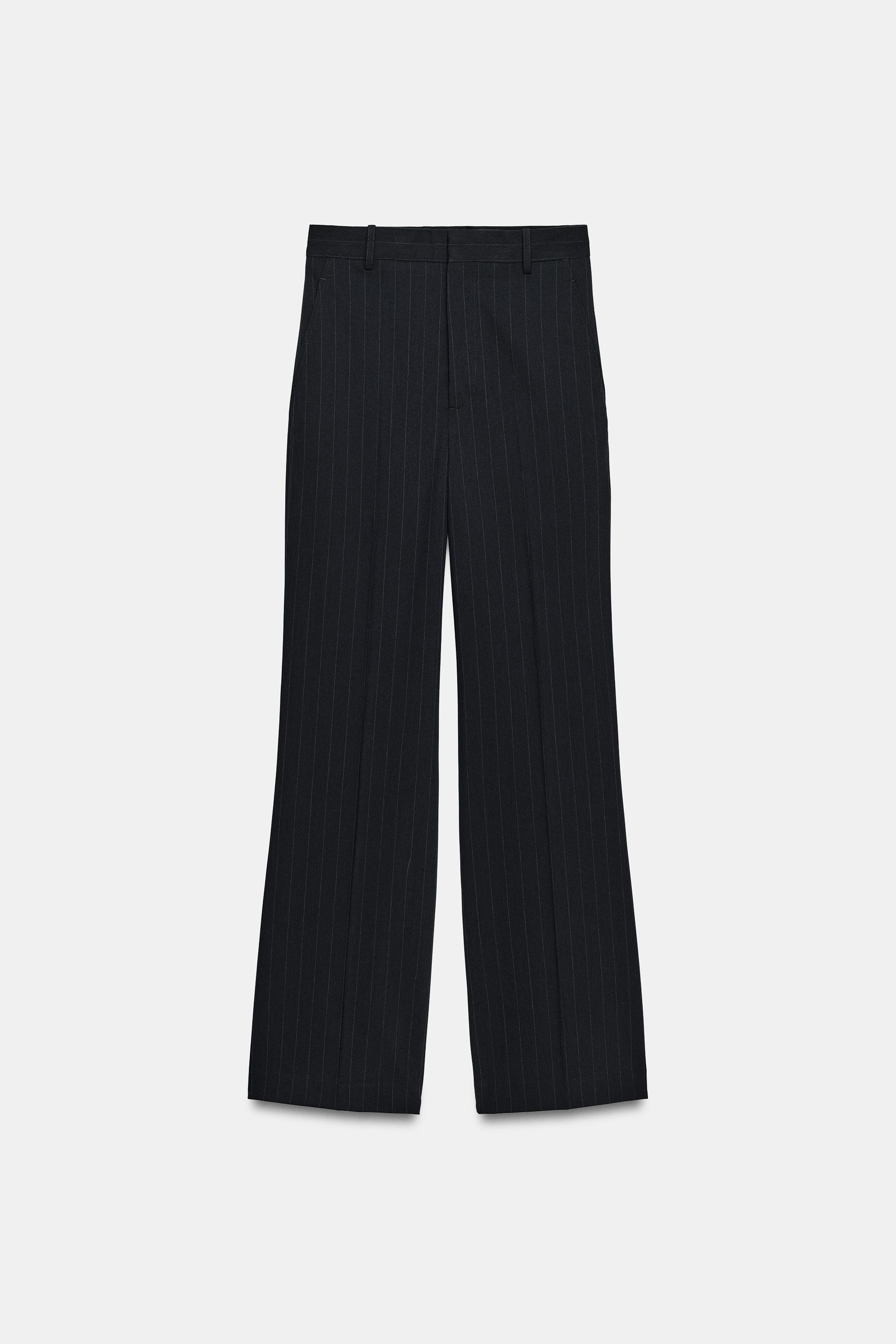 HIGH-WAISTED PINSTRIPE PANTS ZW COLLECTION - striped | ZARA United