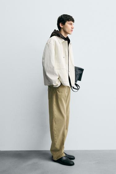 RELAXED FIT SHINY FINISH JACKET - White by Zara - Image 3