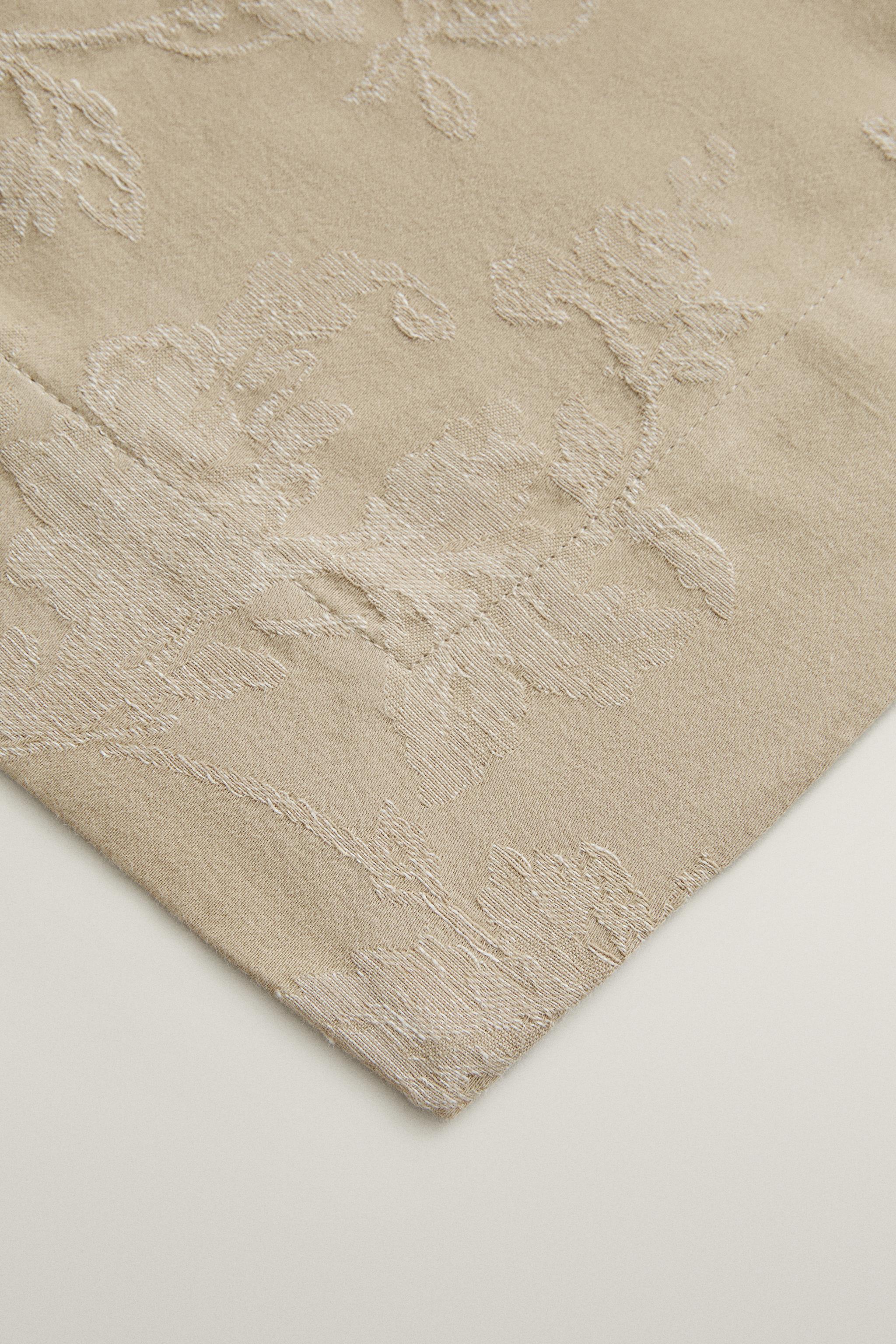 CHRISTMAS LINEN JACQUARD TABLECLOTH