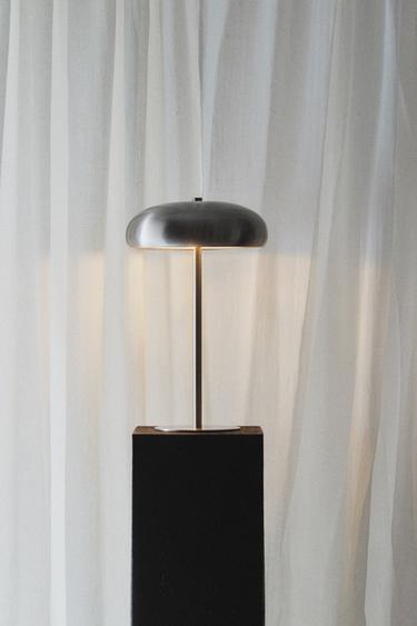 LÁMPARA MESA MONOCOLOR GRANDE - Plata de Zara