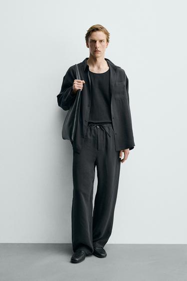 CAMISA FLUIDA SOFT - Negro de Zara