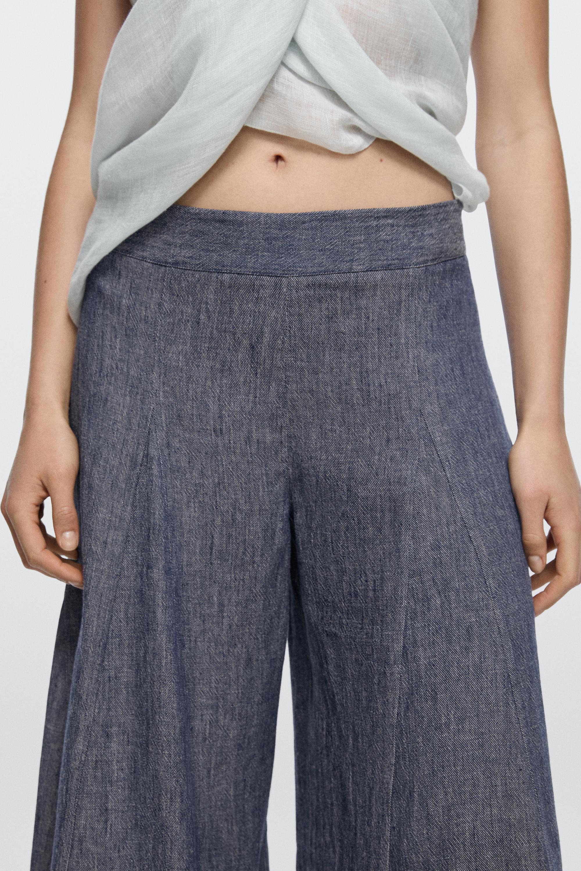 Pantalon palazzo avec plis