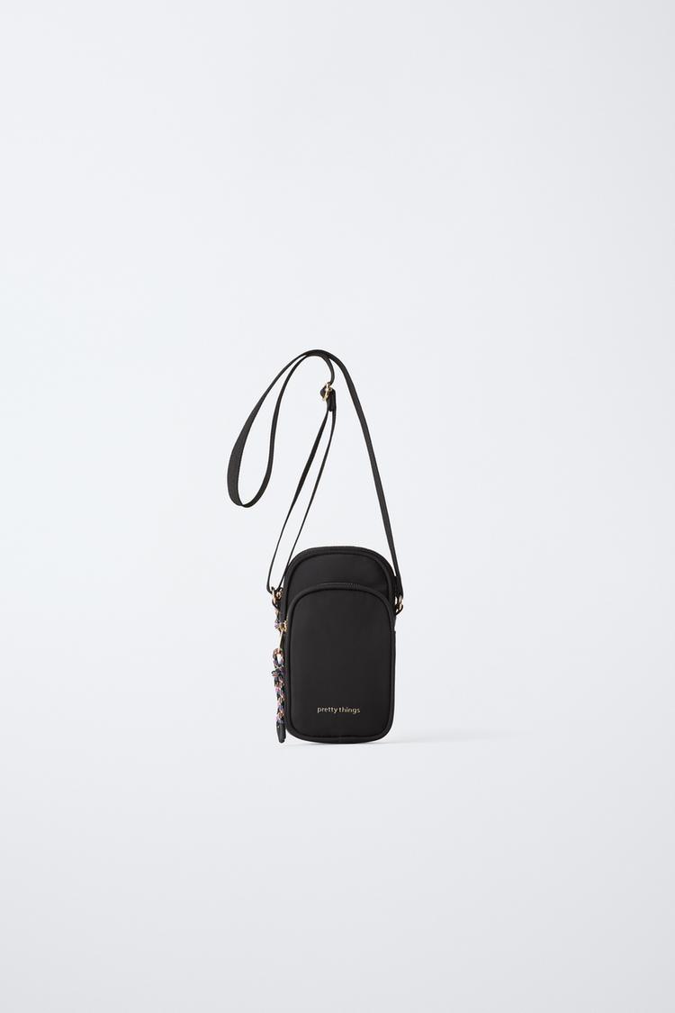 Bolso Portamovil Funda Bolso Movil PORTA MÓVIL BÁSICO Negro ZARA