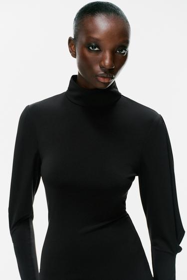STRETCH MAXI DRESS — Black 2