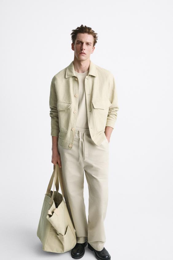 TOTE BAG CANVAS XL Bege ZARA Brasil