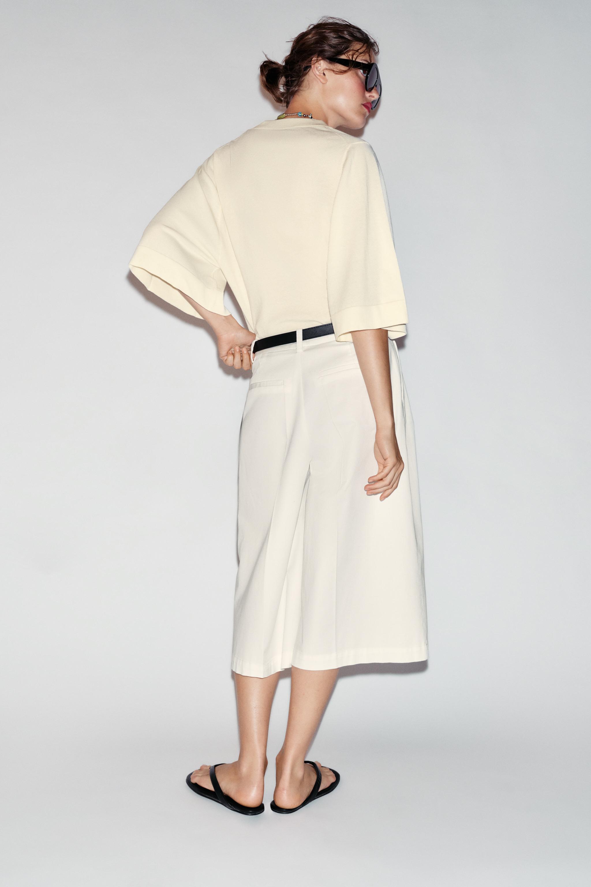 Zara 3/4 Kollu Triko Polo Kazak görsel 5