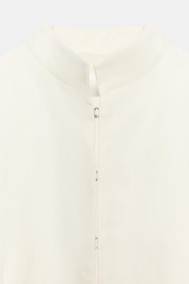 ZW COLLECTION LINEN BLEND FROCK COAT - Ecru by Zara - Image 4