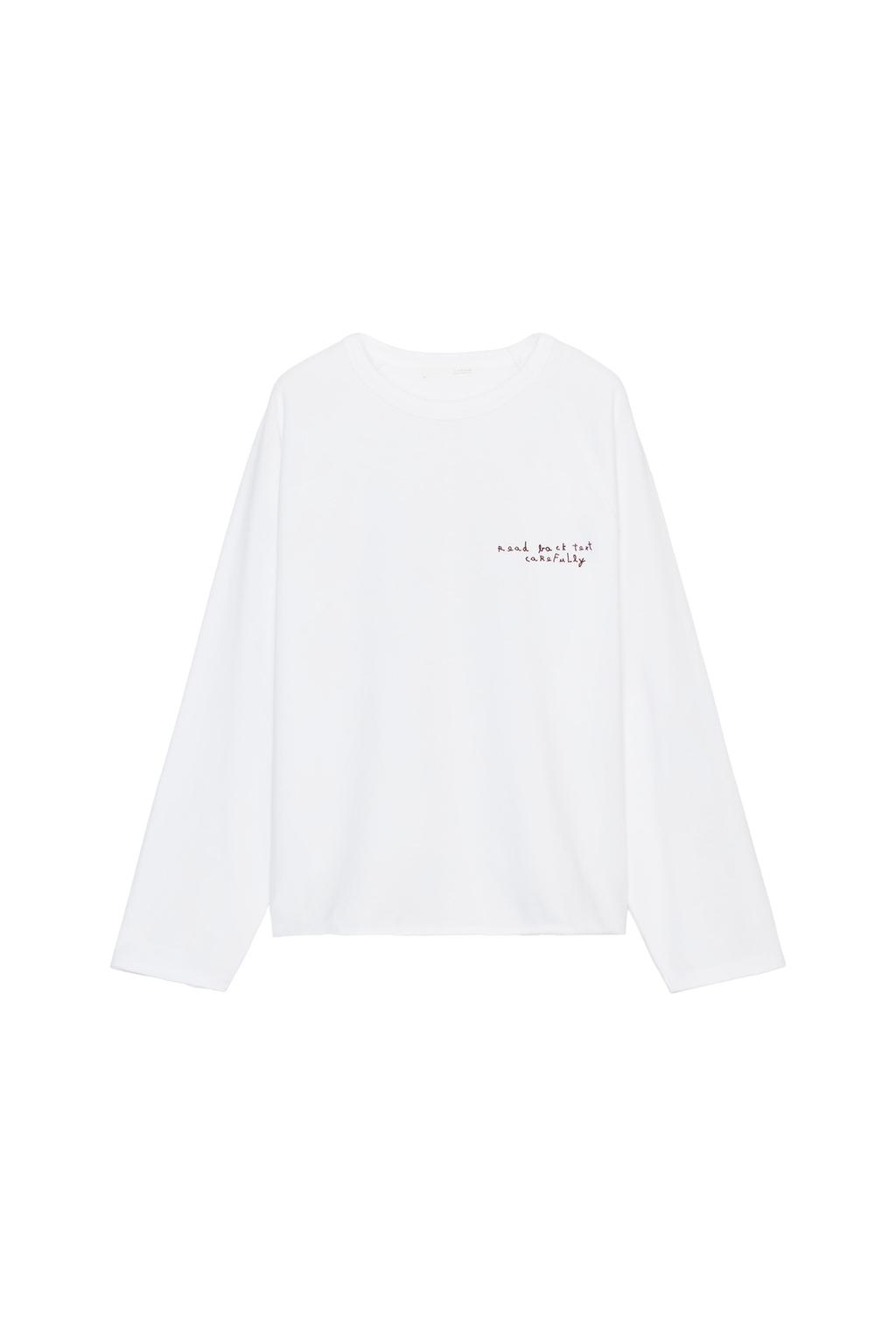 LONG SLEEVE TEXT T-SHIRT - image 3