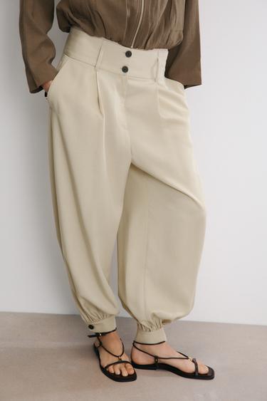 PANTALÓN BOMBACHO BOTONES - Arena de Zara