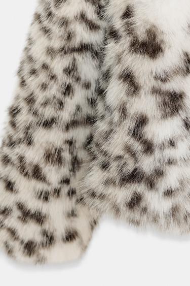 VESTE EFFET FOURRURE IMPRIMÉ ANIMAL ZW COLLECTION - Leopard de Zara - Image 8
