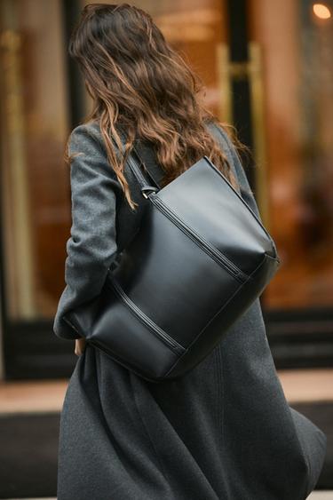 Zara TOTE BAG - Black