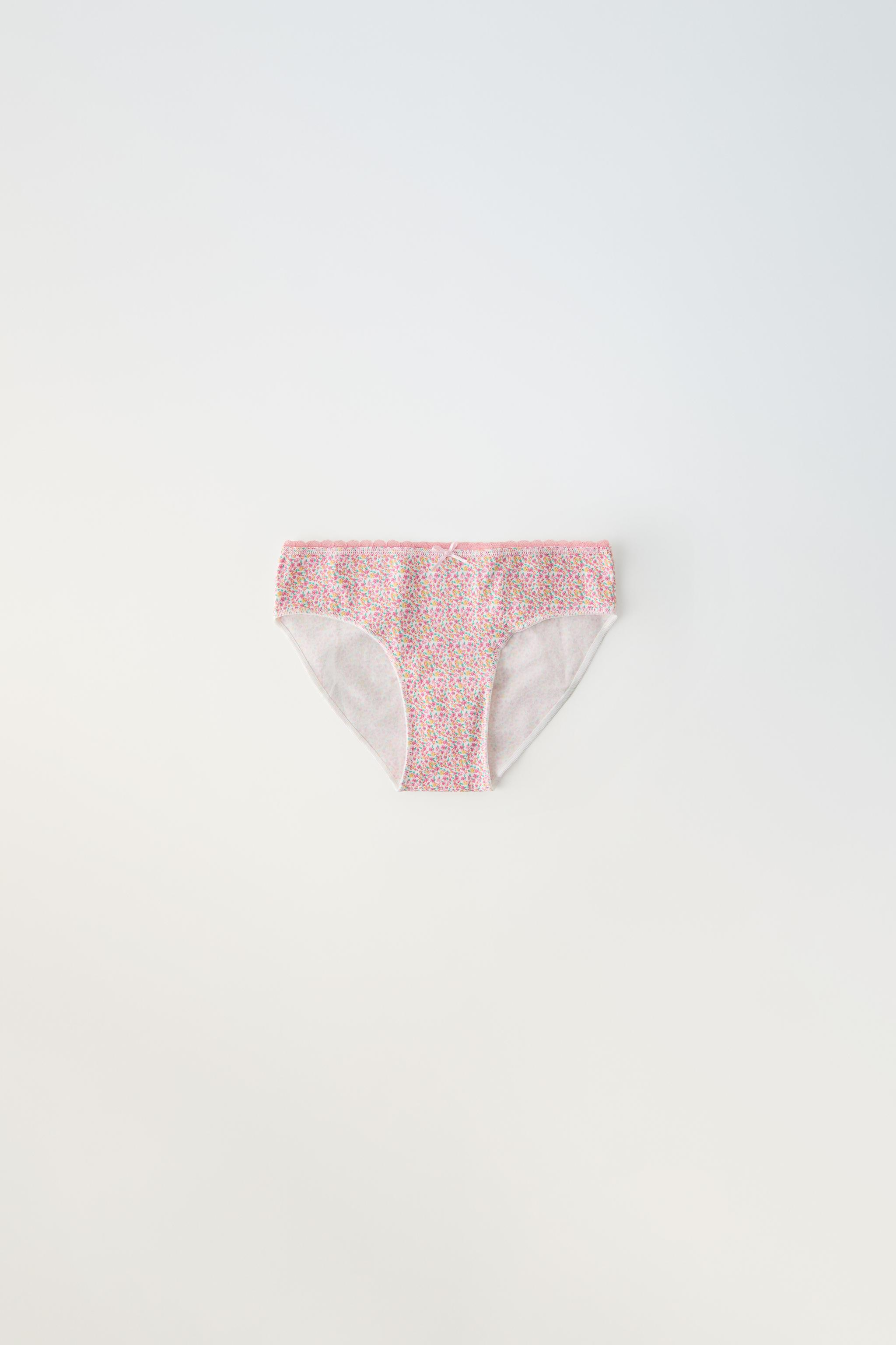 Zara 6-14 YEARS/ SIX-PACK OF FLORAL UNDERWEAR