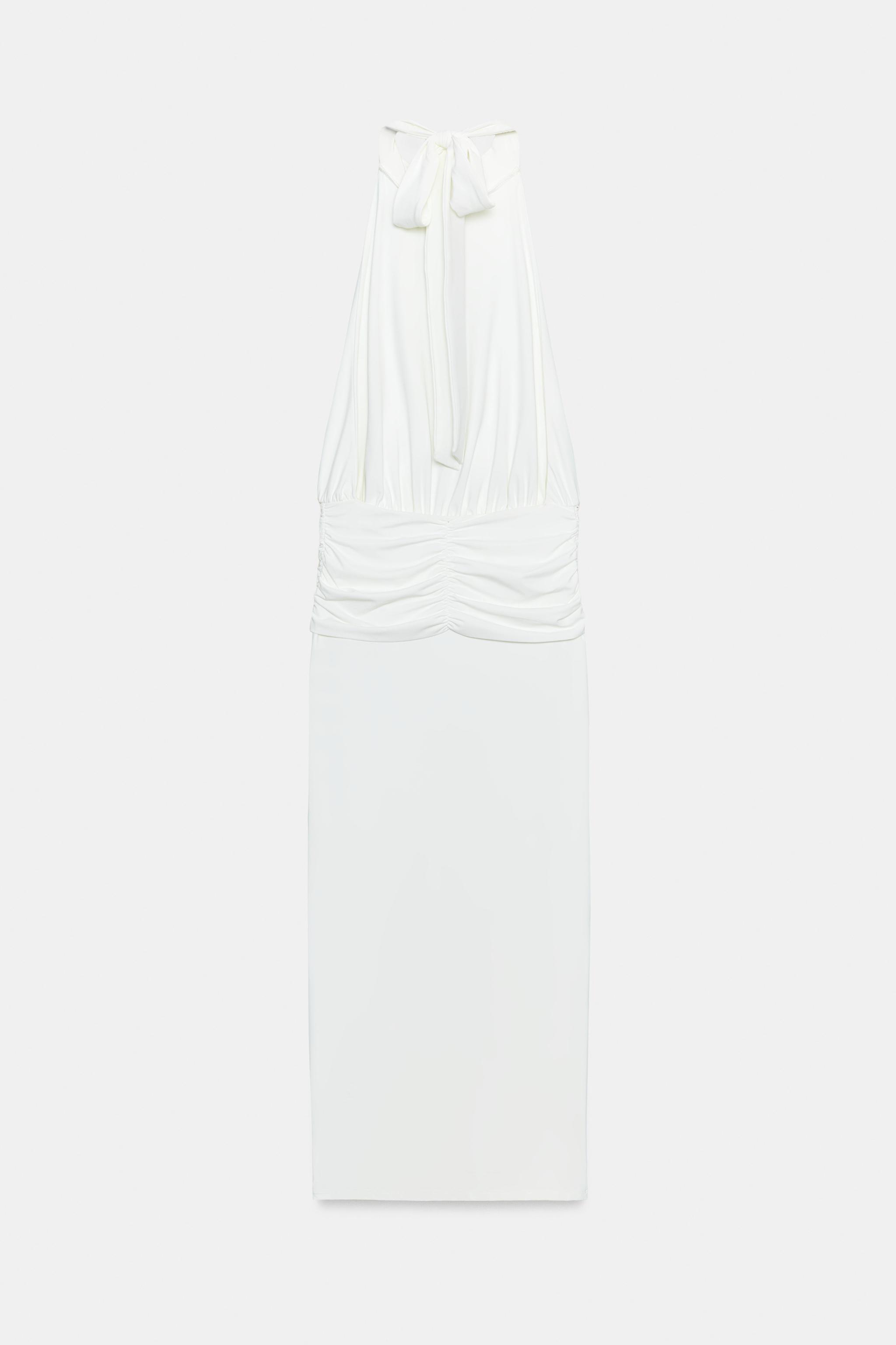 ROBE DRAPÉE À ENCOLURE AMÉRICAINE