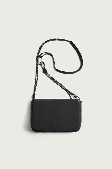 Zara TECHNICAL CROSSBODY BAG - Black