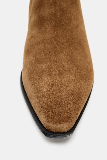 BOTTINES CHELSEA EN DAIM - Marron de Zara - Image 6