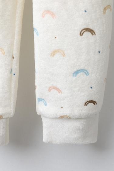 2-6 YEARS/ RAINBOW VELOUR PYJAMAS - Ecru de Zara - Image 7