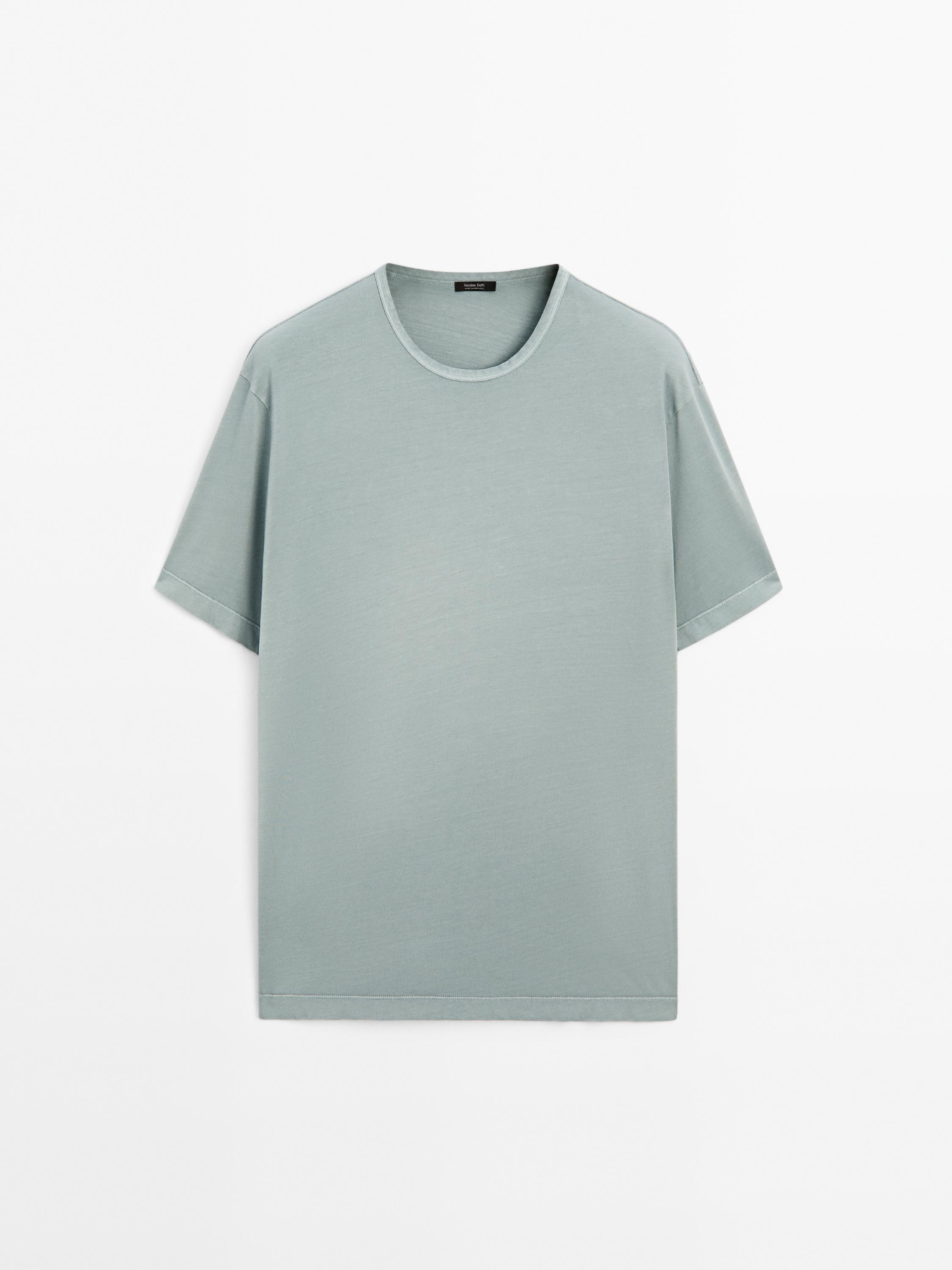 Distressed-effect short sleeve T-shirt