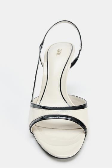 SANDALES À TALONS EFFET VERNI - Multicolore de Zara - Image 3