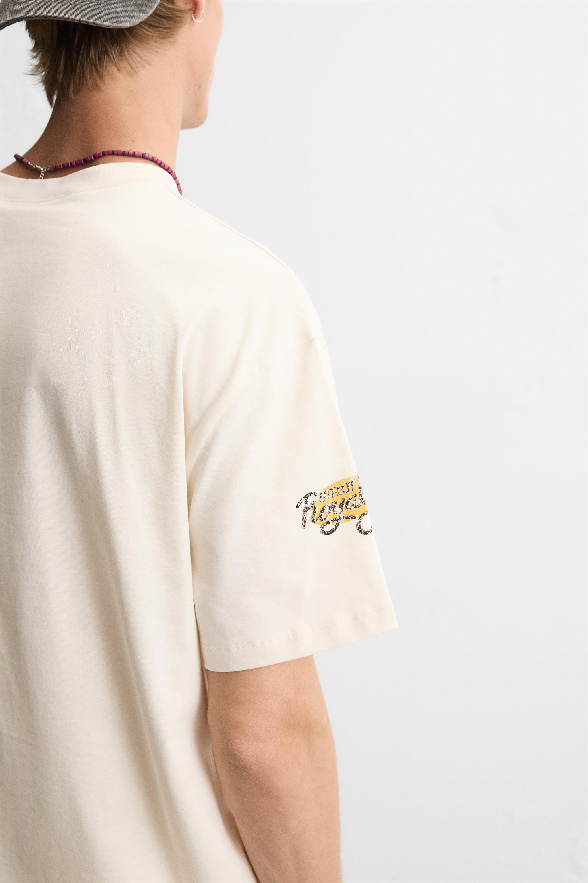 ZARA コントラストプリント Ｔシャツ 5644/831 05644831712-000-a1.jpg?ts=