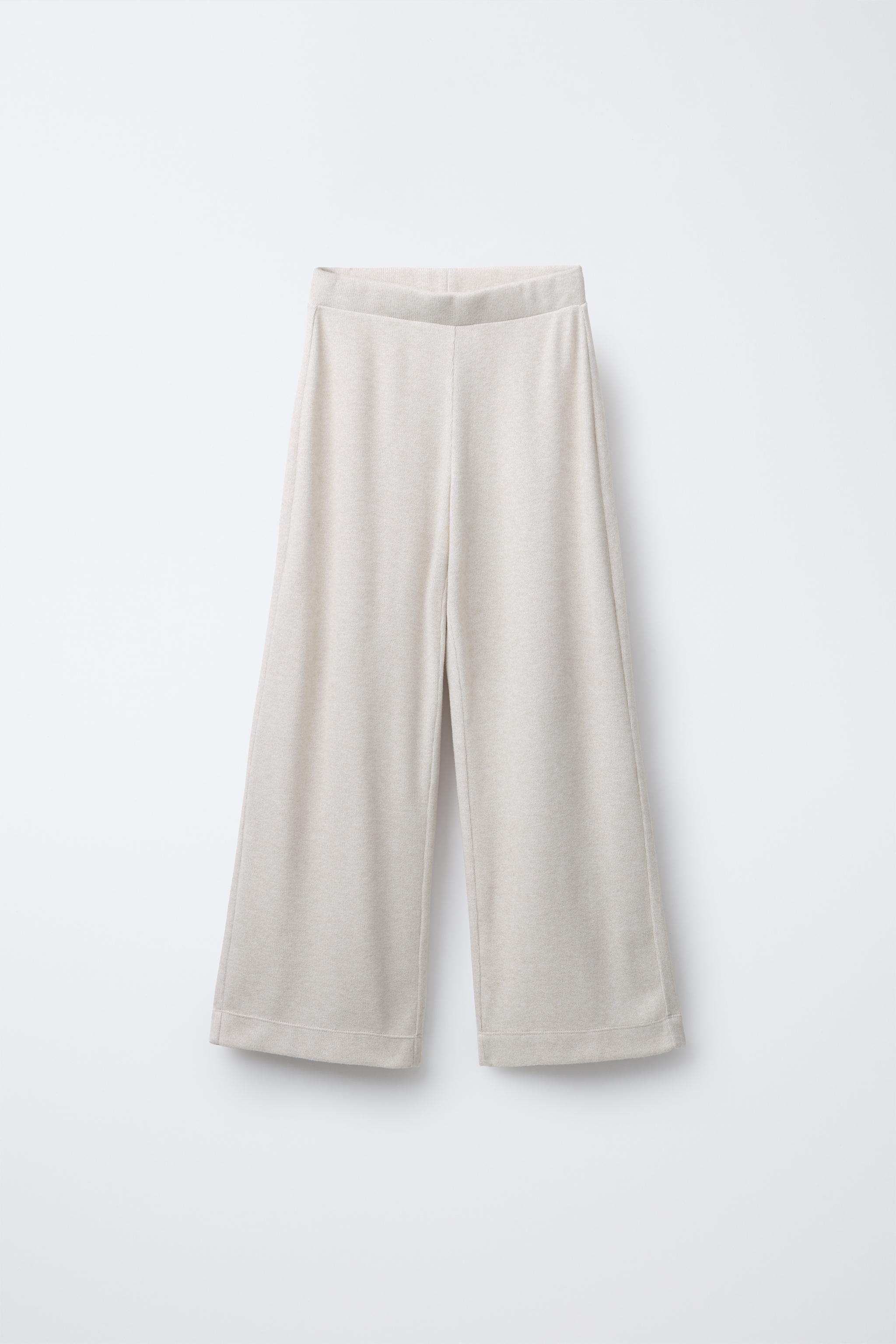 SOFT TOUCH WIDE-LEG TROUSERS - Ecru | ZARA Australia