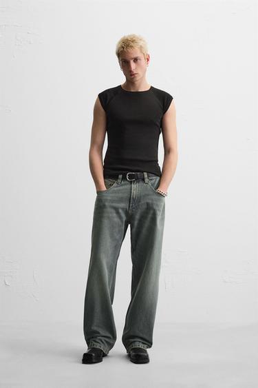 JEANS BAGGY FIT - Azul / Verde de Zara - Imagen 0