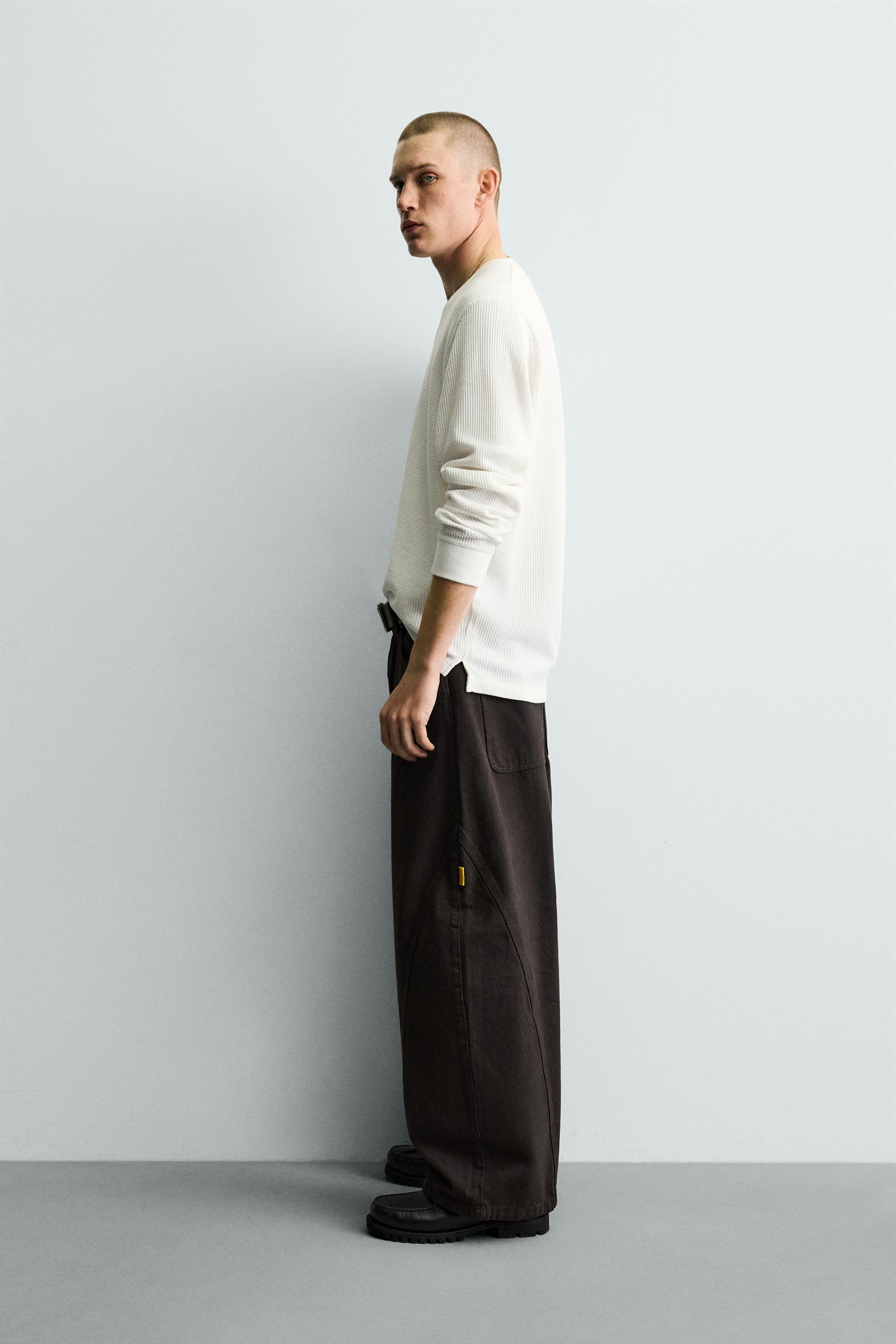 BALLOON FIT PANTS WITH SEAMS