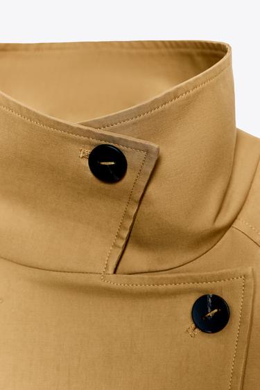 ZW COLLECTION COTTON OVERSHIRT - Caramel by Zara - Image 8