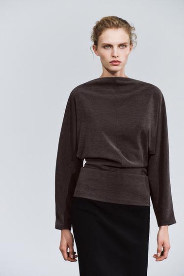 FITTED TOP — Gray / Tan 1