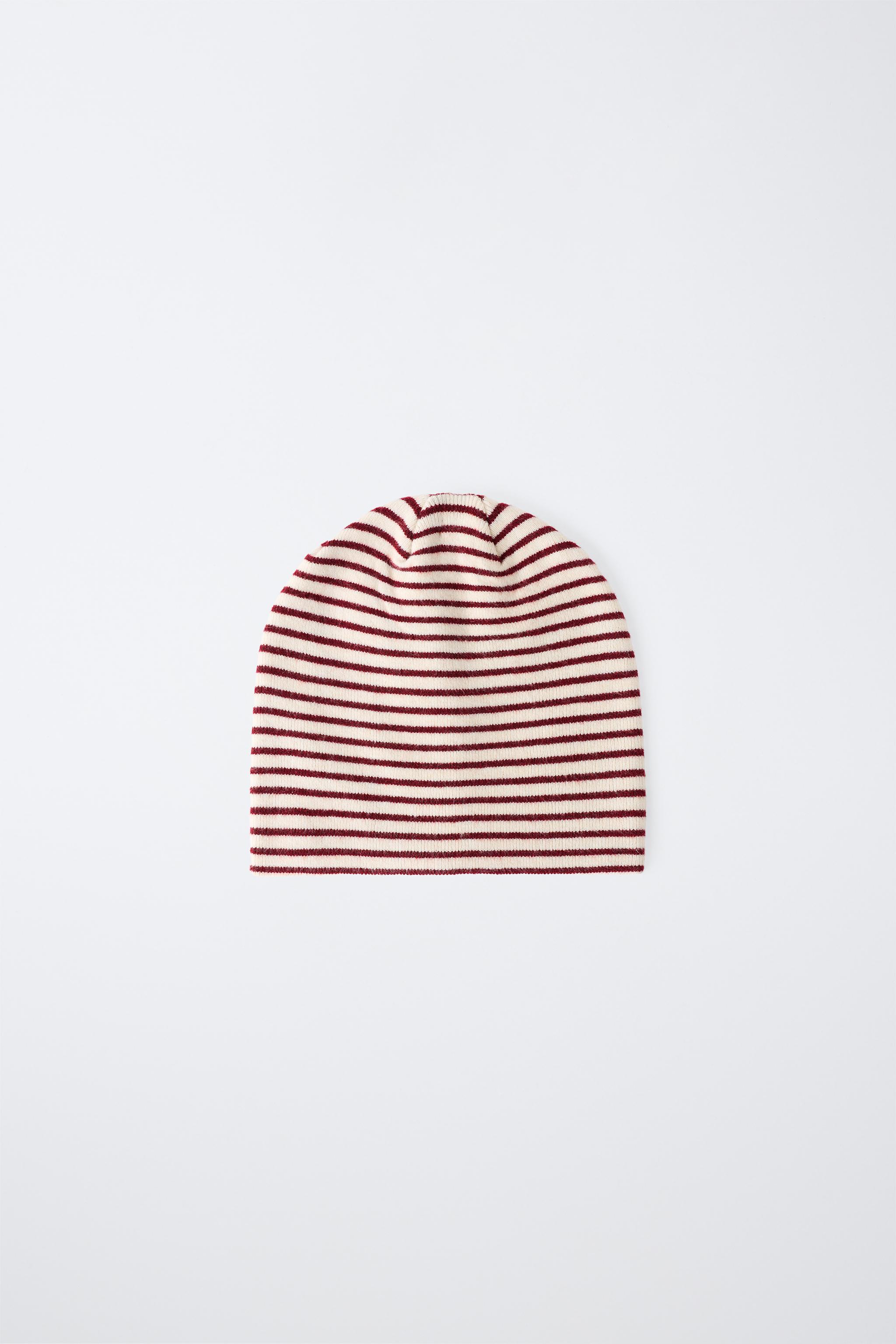 STRIPED KNIT BEANIE