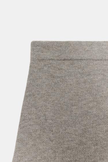 JUPE MI-LONGUE EN MAILLE - Sable / Chiné de Zara - Image 7