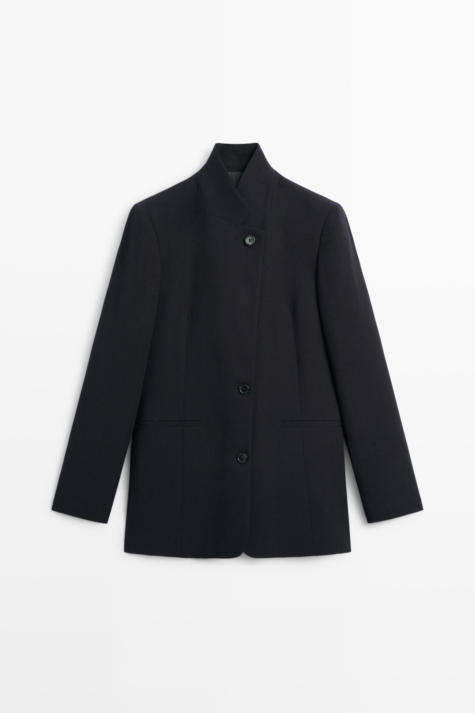 Flowy button-detail blazer