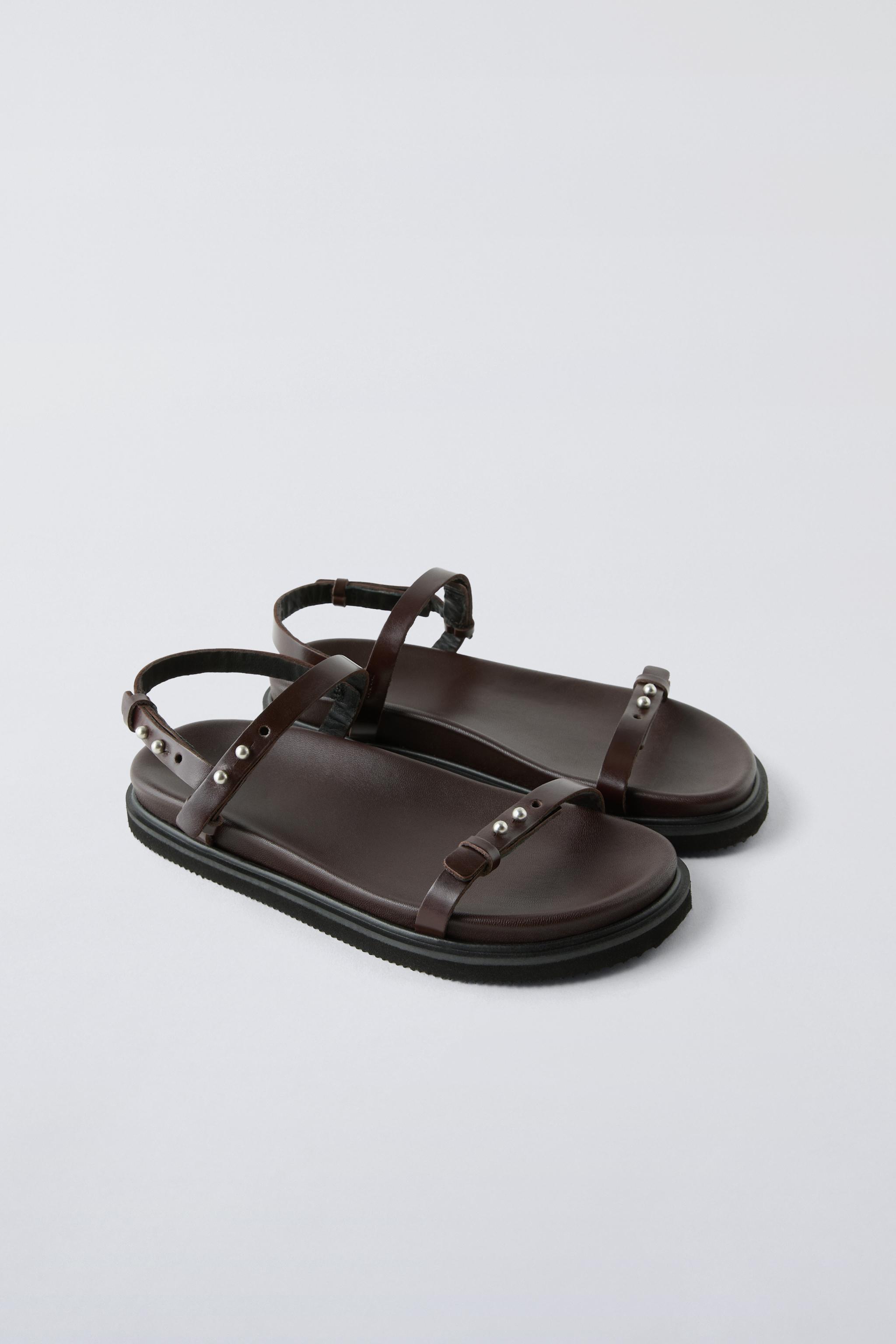 NEW! popular Big kid Zara leather sandals US 2