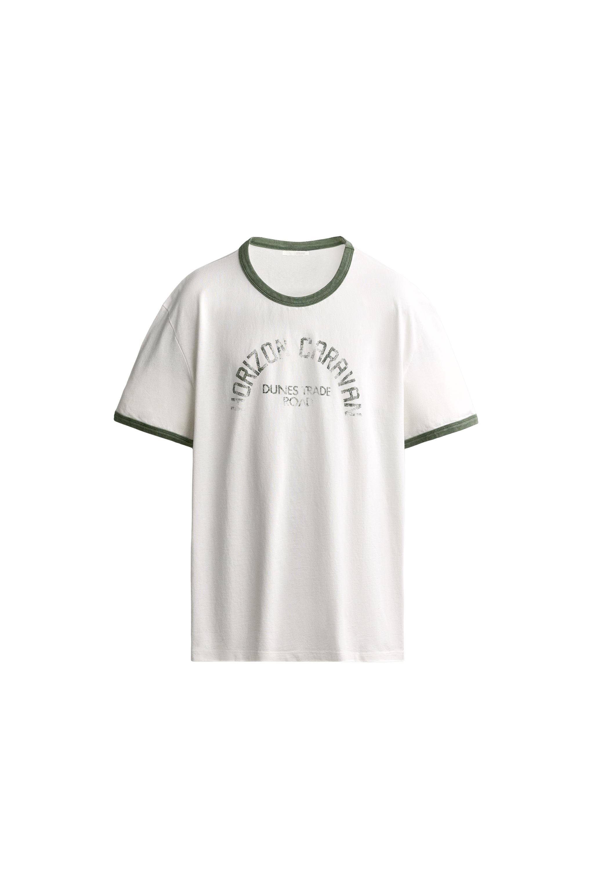 CAMISETA RIB CONTRASTE TEXTO