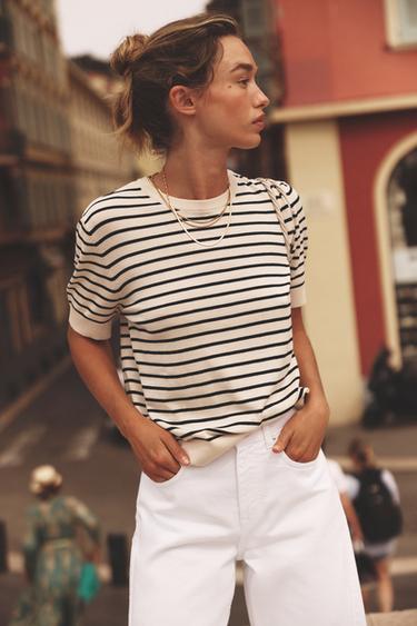 STRIPED KNIT TOP - striped by Zara