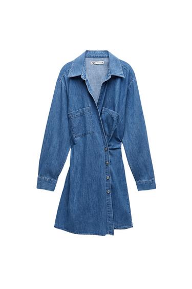 DENIM WRAP DRESS